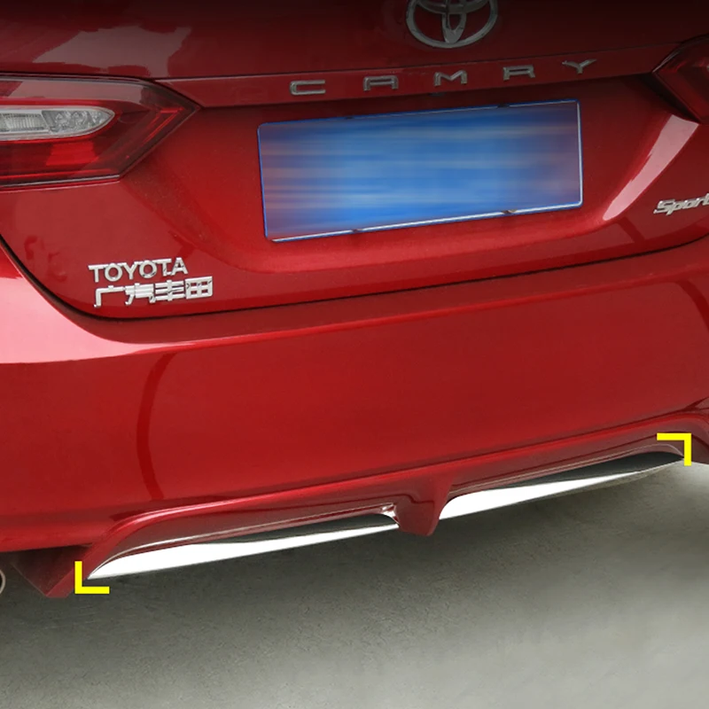 Карманго для Toyota Camry XV70 Авто Стайлинг заднего бампера накладка хромированная накладка рамка наклейка внешние аксессуары