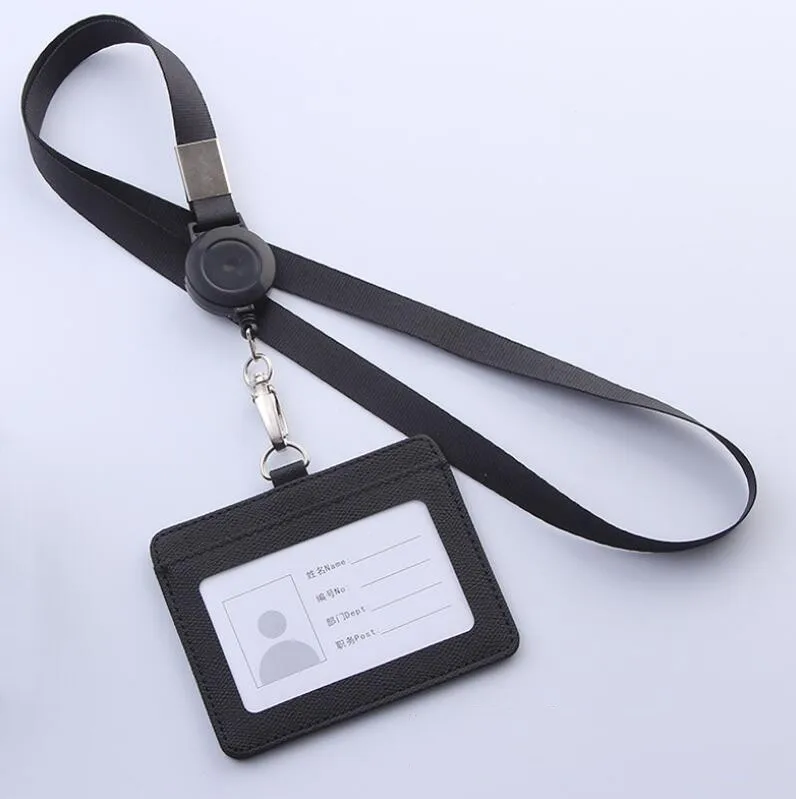 Карамельный цвет PU ID держатель для карт с выдвижным значком талреп канцелярские товары - Цвет: NO.10
