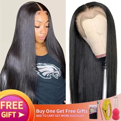 Frontal 13x4 Straight Lace Front Wig Human Transparent Perruque Lace Frontal Cheveux Humain Peruca De Cabelo Humano Promoção