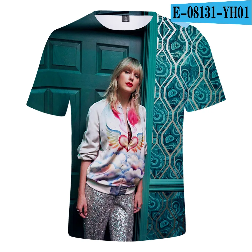Супер популярная футболка с 3D принтом Taylor, мужская и женская футболка с коротким рукавом, высокое качество, летняя повседневная футболка, уличная одежда - Цвет: Зеленый