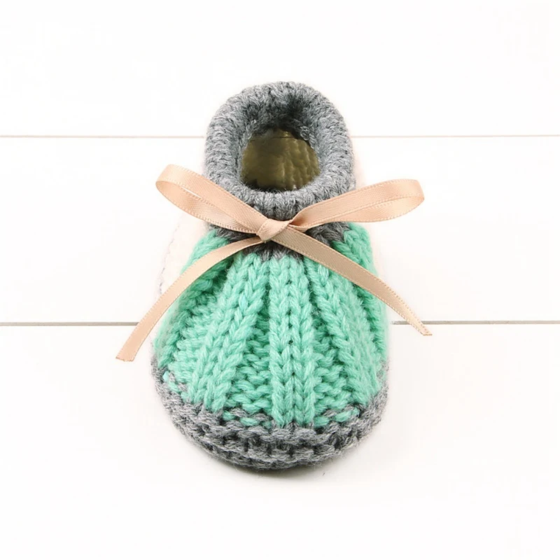 Woolen Baby Shoes Infants Knitted Fleece Warm Boots Toddler Girl Boy Wool Snow Crib Shoes Winter Booties