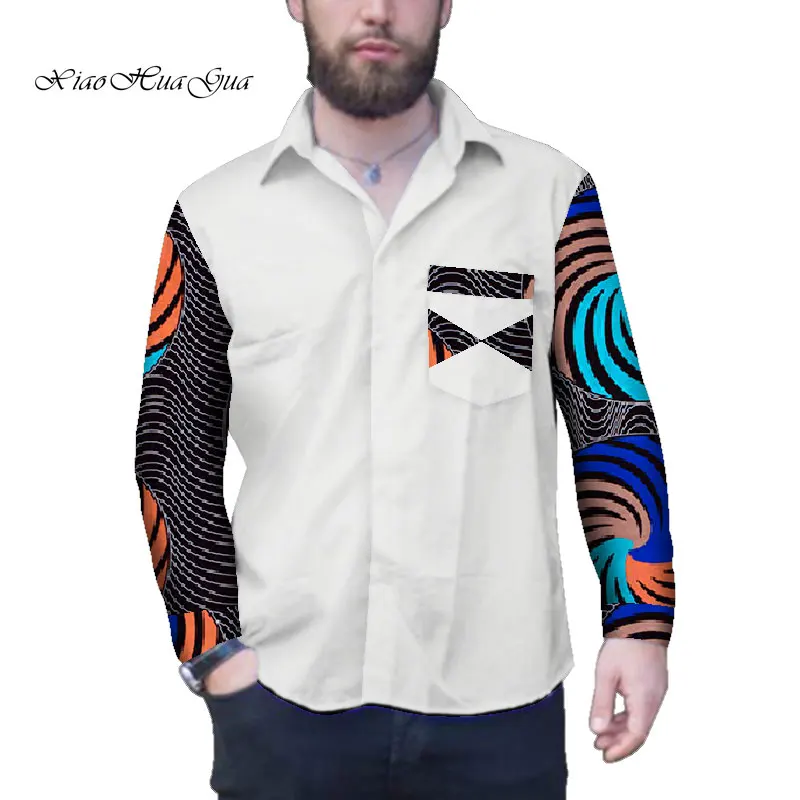 Рубашки в африканском стиле для мужчин летняя африканская Мужская панель короткая рубашка мужская рубашка в африканском стиле