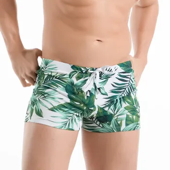 

green boxers mens swimming trunks sexy swim shorts Men's Sexy Swimming Trunks Beach Swimming Shorts Briefs Swimming Pants #S