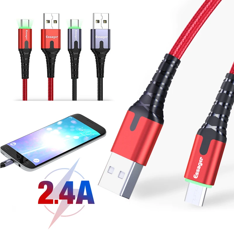 Essager type-c 2.4A USB кабель для type-c зарядная зарядка магнитное зарядное устройство type-c USB для samsung S9 S8 One plus 6t Xiaomi huawei