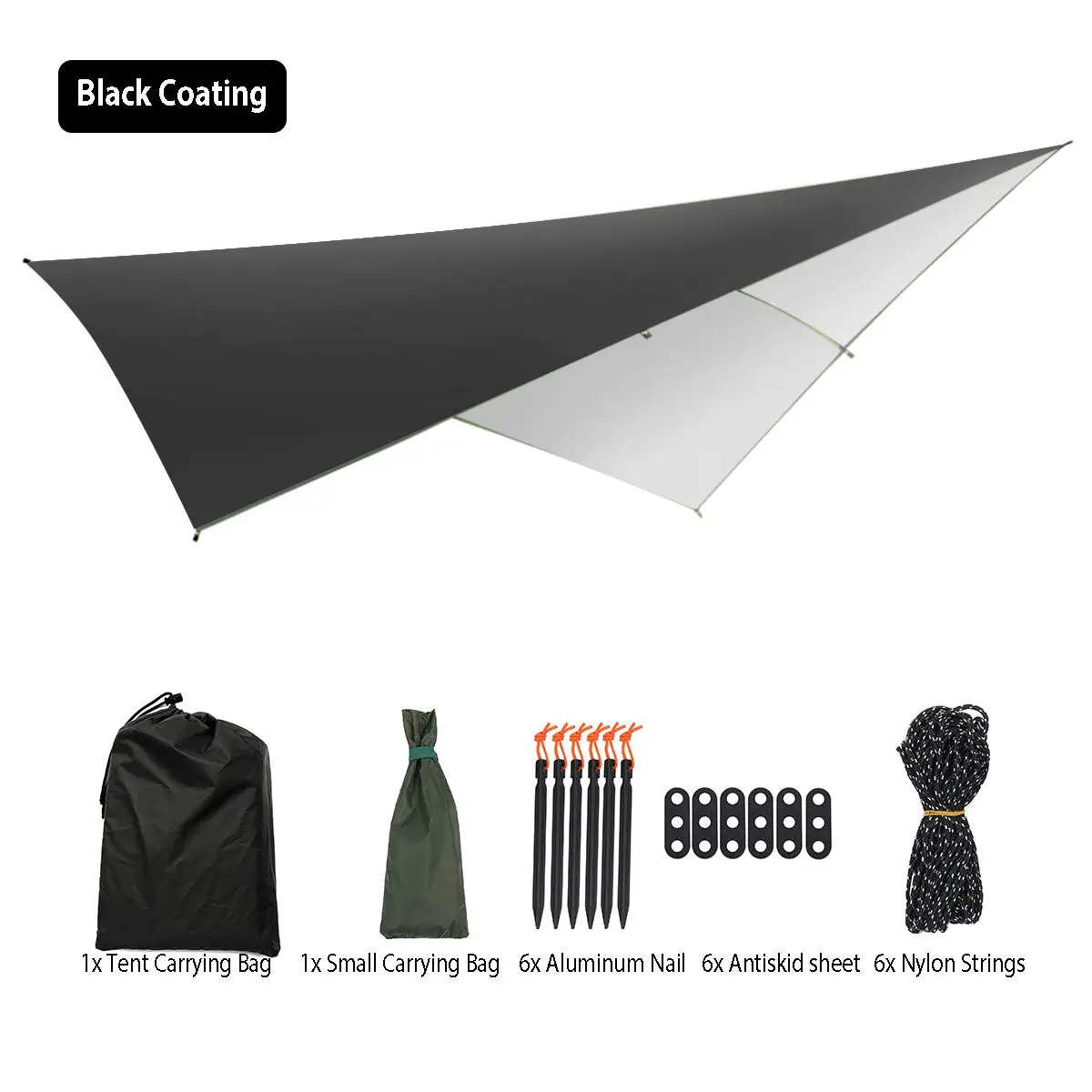 black Coasting Водонепроницаемый солнцезащитный тент Брезентовая палатка 290 см 9.5ft Открытый Кемпинг гамак дождевик анти УФ покрытие пляж тентовая тень солнцезащитный козырек - Цвет: black Coasting