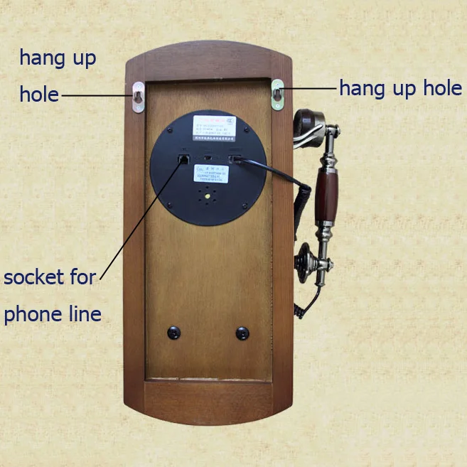 Telefono fisso Vintage retrò con cavo a parete impermeabile vecchio stile con controllo del Volume del microtelefono per l'ufficio dell'hotel di casa