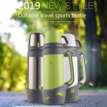 

Vacuum Flasks Thermoses Stainless Steel 1.2L 1L Big Size Outdoor Travel Cup Thermos Bottle Thermal Coffee Thermoses Cup