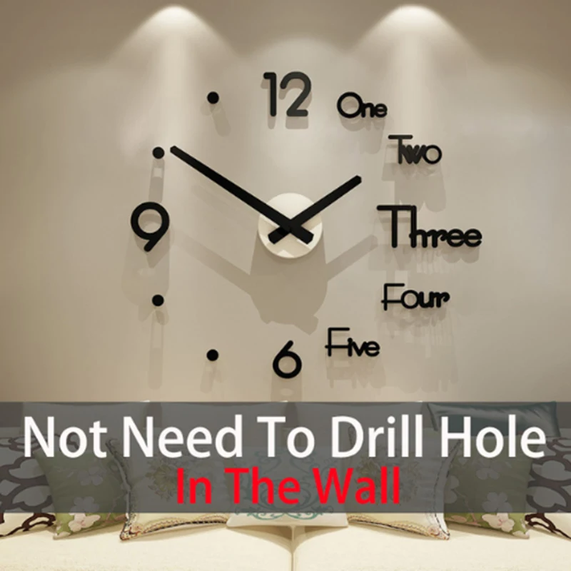 Новые 3D современные настенные часы большие часы Horloge 3D DIY акриловые зеркальные наклейки кварцевые 3 цвета современные бесшумные настенные часы