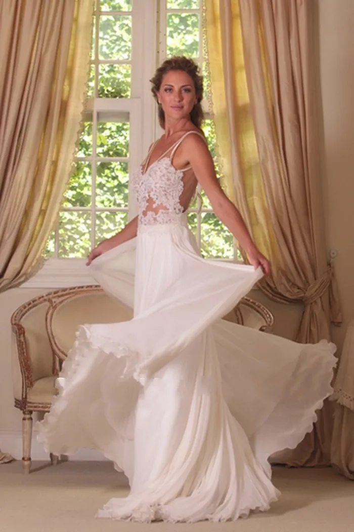 Vestido de noiva, с открытой спиной, сексуальный, кружевной, с аппликацией, Пляжное свадебное платье, robe de mariage robe de moisel d'honneur, платья подружек невесты