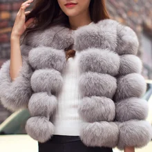 Зимнее розовое пальто из искусственного меха, элегантная Толстая теплая верхняя одежда, куртка из искусственного меха, норковые женские пальто, куртки размера плюс, пальто из лисьего меха