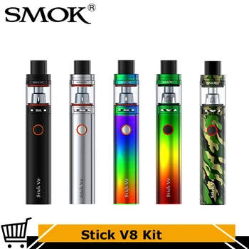 

UK warehouse Original Electronic Cigarette Smok Stick V8 Kit with 5ml TFV8 Big Baby Tank 3000mah Vape Pen E-Cigarettes