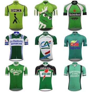 

Retro Men's cycling jersey Classic green Multiple styles bike clothing Breathable bicycle clothes MTB jersey Ciclismo custom