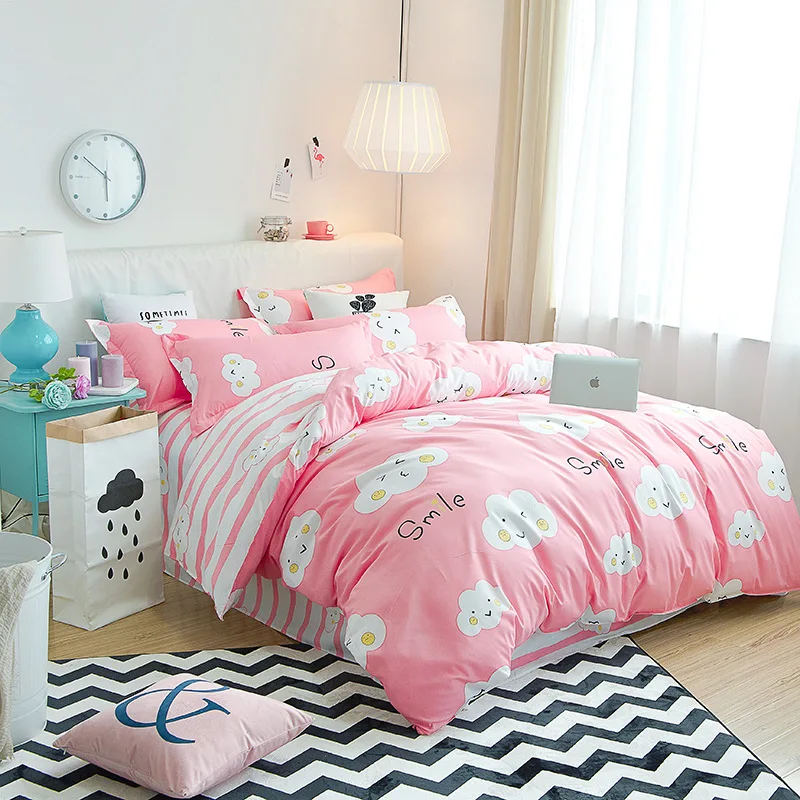 4pcs High Quality King Queen Twin Full Sizes Bedding Sets Comforter Bedding Sets Duvet Cover Bed Sheet Pillowcases for Bedroom
