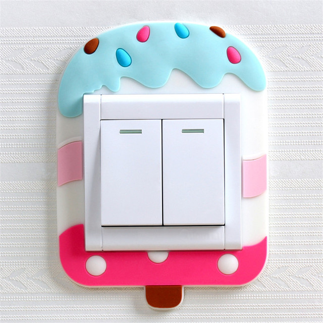 Switch Sticker Glow in Dark Wall Sticker home decor Luminous Switch/Socket Silicone Protect Cover On-Off Decor Sticker