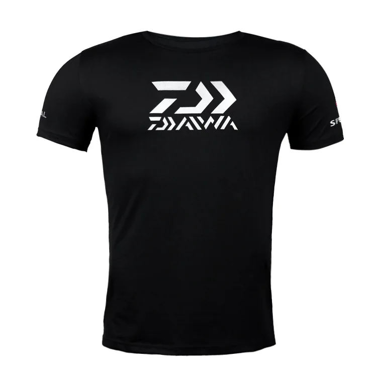 Daiwa мужская летняя футболка быстросохнущая с круглым вырезом и коротким