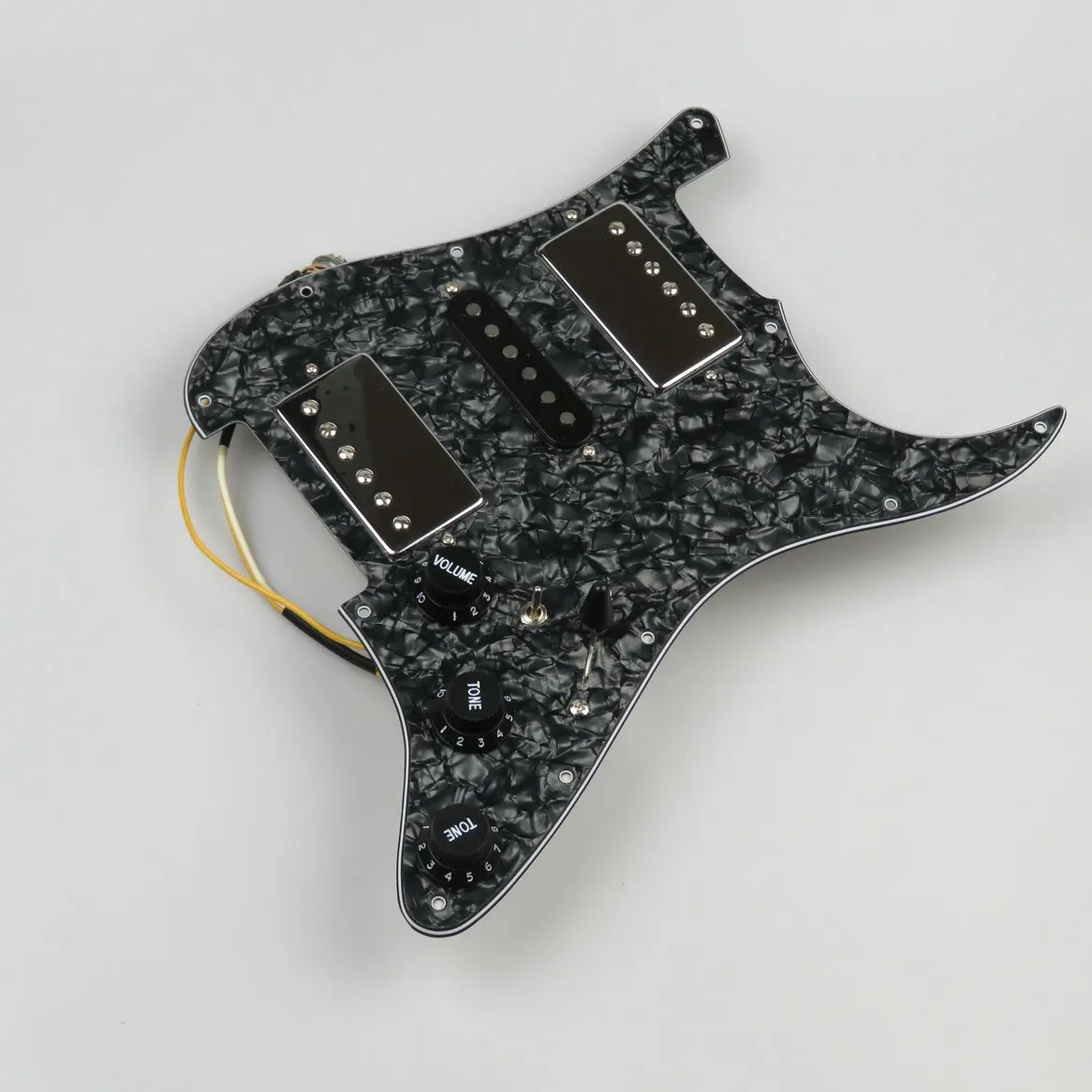 Gilmour Style Prewired Pickgurad Black Strat