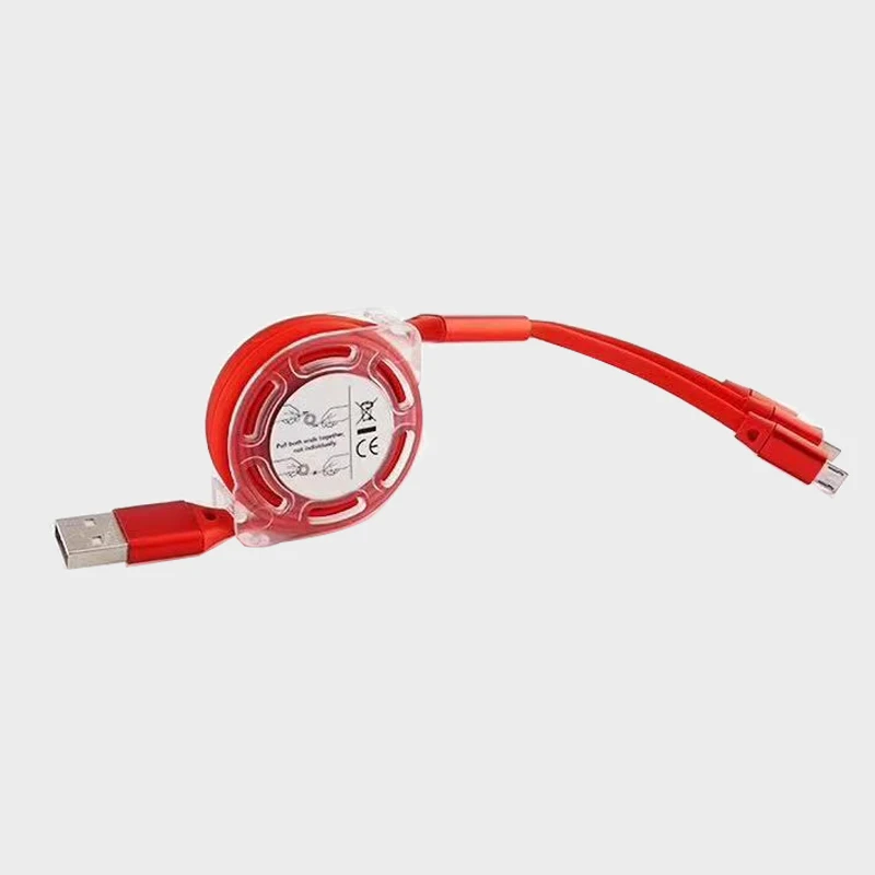 USB кабель для samsung s8 s9 s10 note8 note9 note10 выдвижной мульти зарядный кабель для huawei p10 p20 p30 mate20 mate30 oppo lg - Цвет: Red