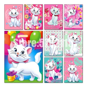 

Cat 5d Diy Diamond Painting Cross Stitch Diamond Embroidery The Aristocats Mosaic Full Rhinestone Gifts Wall Stickers Handmade