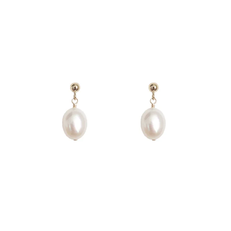 925 Sterling Silver Natural Baroque Shaped Pearl Earrings Women Korean Temperament Wedding Jewelry Gifts - Image 6