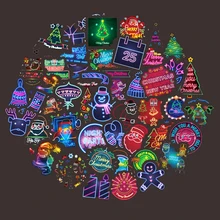 Новая наклейка для ноутбука 50 шт./лот ПВХ наклейка Рождественская тема наклейка для ноутбука s Наклейка на чемодан Детская Наклейка для скейтборда мотоцикла