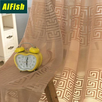 

Chinese-Style Hollow Back Font Jacquard Tulle Living Room Bedroom Balcony Window Screen Curtain wp034T4