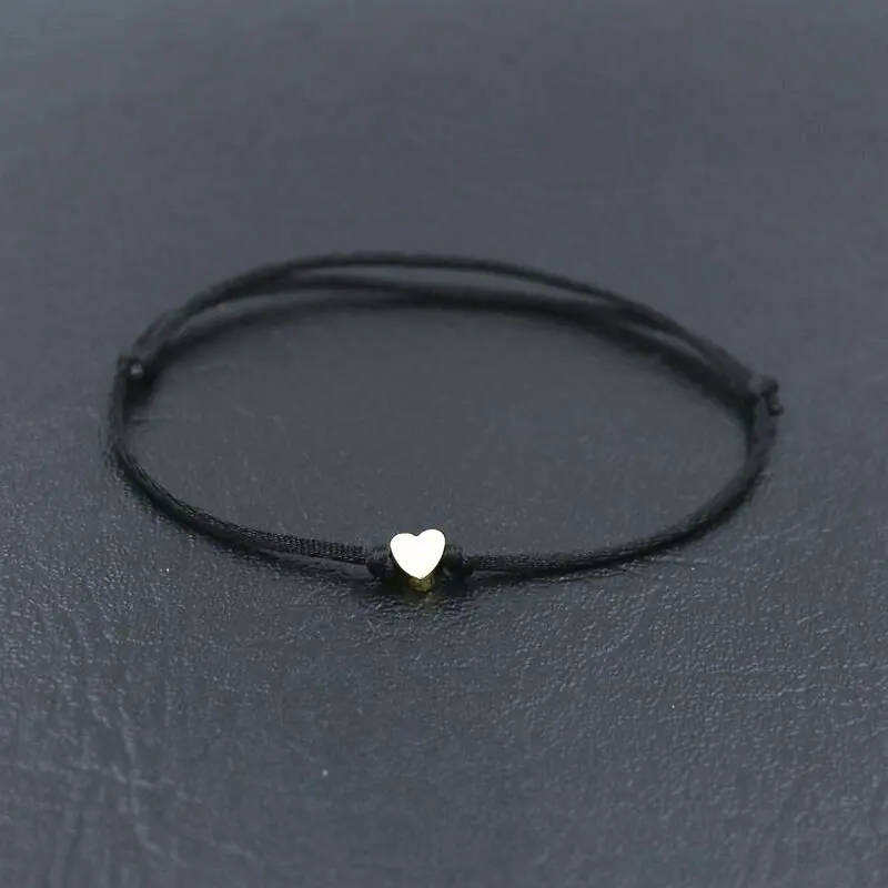 BPPCCR Handmade нержавеющей стали khd любящее сердце Форма браслет тонкая красная