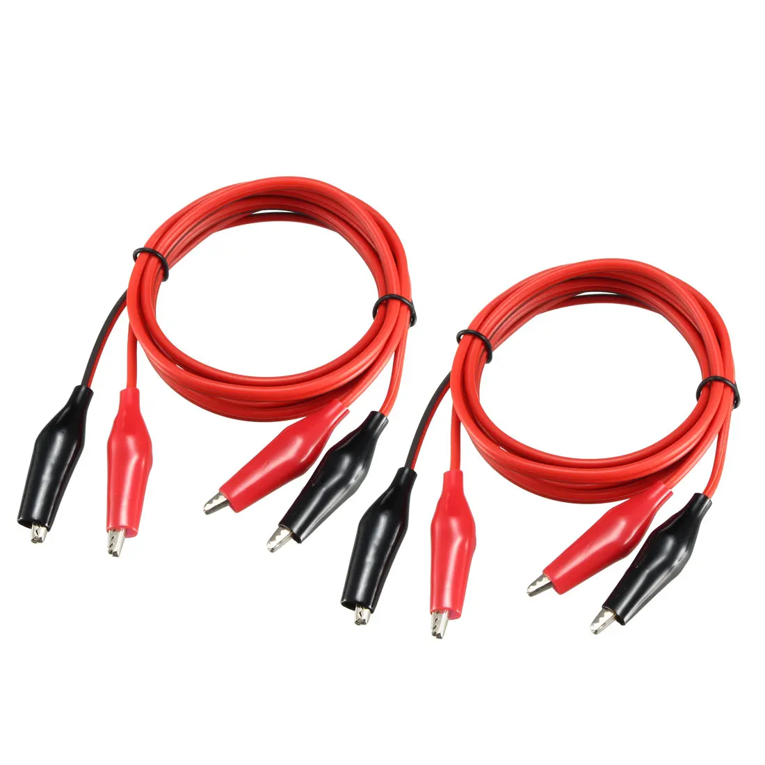 

uxcell 4 Pcs Double-Ended Alligator Clip Length 100cm/39.4 inches Red Black for Multimeter Oscilloscope