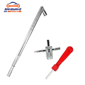 

Tire Valve Core Removal Tool Tire Valve Core Wrench Spanner Tire Repair Kit Auto Car Slotted Handle Tire Valve Stem Core Remover