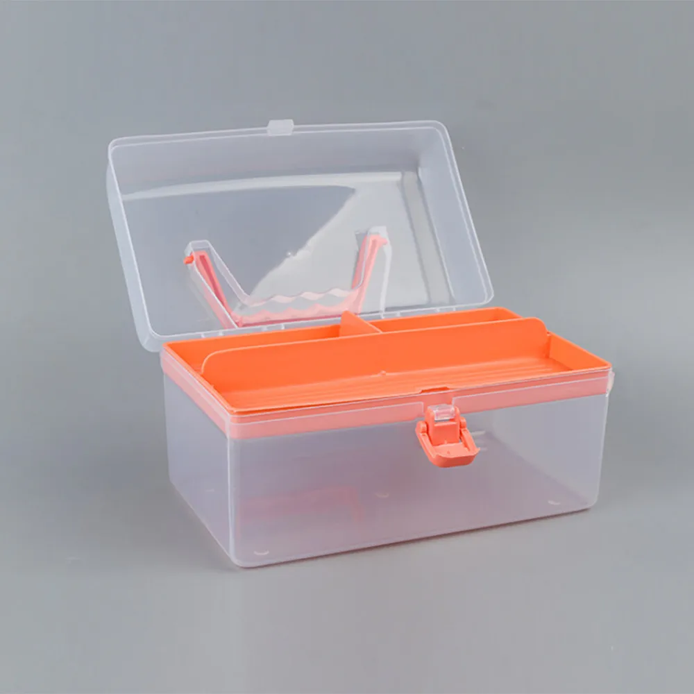 1 шт. ящик для хранения инструмента прозрачная пластиковая Многофункциональная портативная коробка для хранения с ручкой ящик для хранения дома игрушки ящик для хранения коробка экономии места