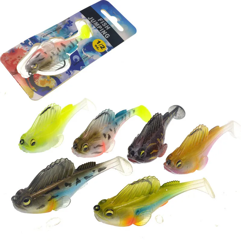 Fishing Lure Jumping Fish 1/2oz Artificial Jig Head 7g/14.5g/21g Soft Bait Worm Mustad Hooks 1 Piece Sale | Спорт и развлечения