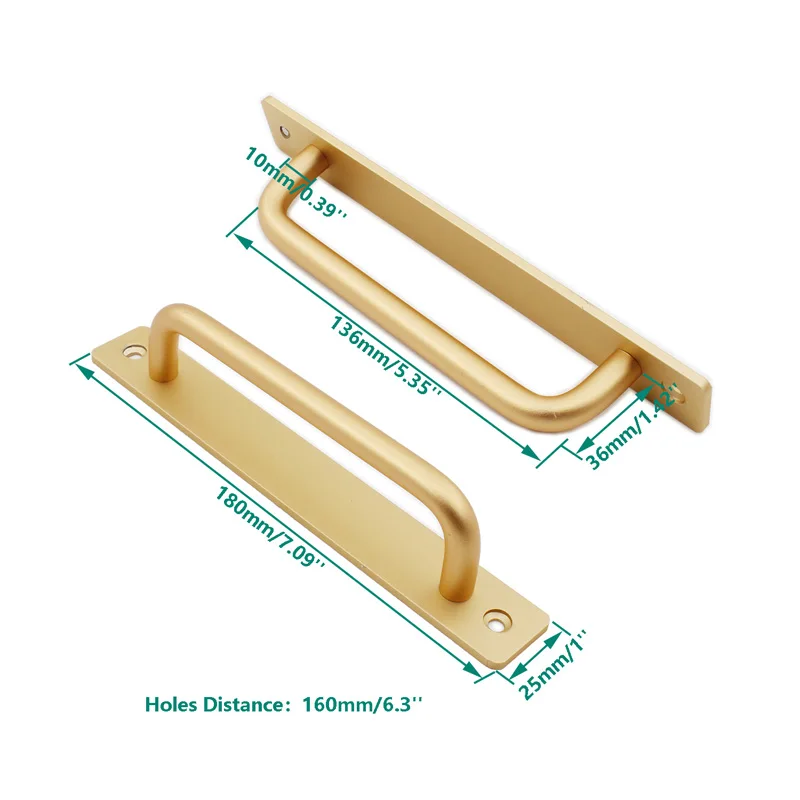 Paquete De 2 Manijas De Puerta Corredera De Aleación De Aluminio Para Puerta Contra Incendios Manijas De Puertas De Gabinete Manijas De Puertas De Armario Apertura Por Empuje 20 Cm X 4 Cm Color N 85391045
