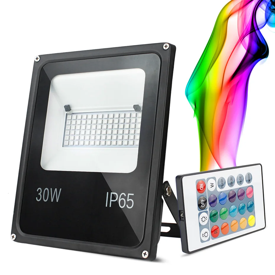 RGB Светодиодный прожектор Открытый 20 Вт 30 50 Настенный светильник отражатель IP65