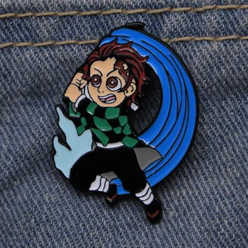 

20pcs/lot Demon Slayer Agatsuma Zenitsu Jacket Enamel Pin Buckle Shirt Brooches Jewelry for Girls Boys Hat/Bag Lapel Badge D255
