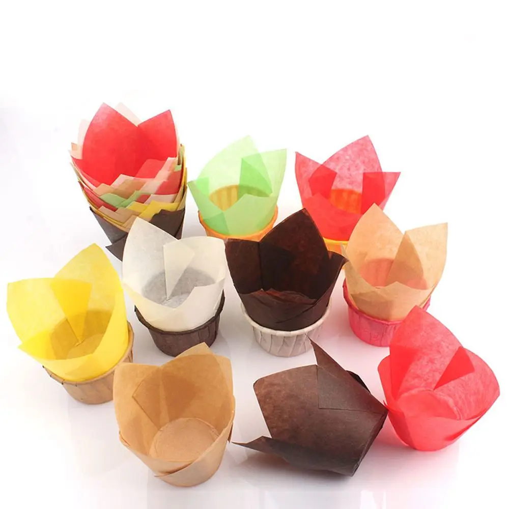 

100PCS/Set Muffin Cupcake Paper Cups Cake Forms Cupcake Baking Muffin Box Cup Case Party Tray Cake Mold Decorating Tools