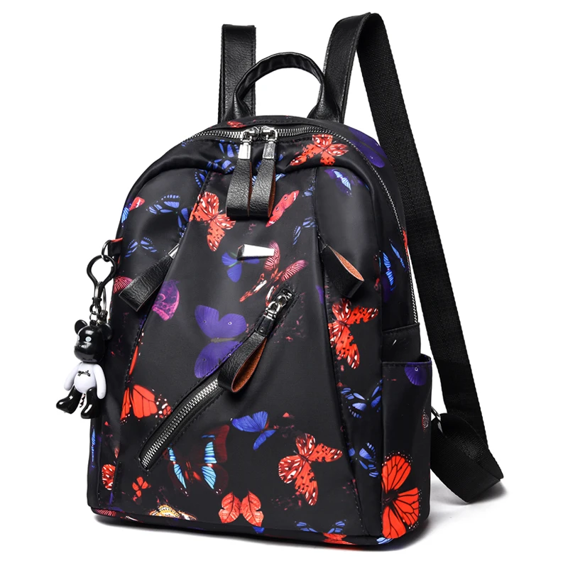 

Women Daypacks Waterproof Backpack for Women Butterfly Print Schoolbag Students Back Pack Female Cute Book Bag for Girls