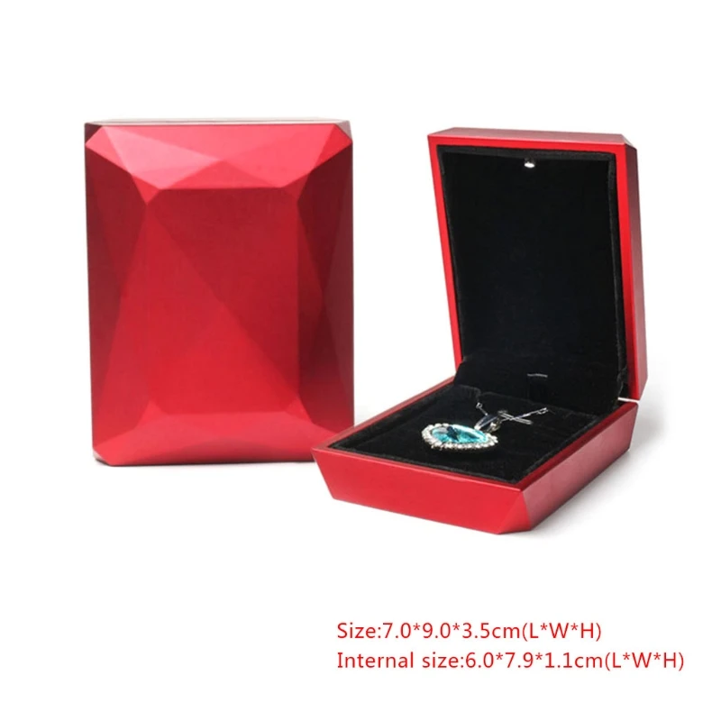 Шкатулка для драгоценностей Кольцо Подвеска Ожерелье для хранения подарков Чехол Упаковка Дисплей Органайзер Ювелирная коробка для хранения