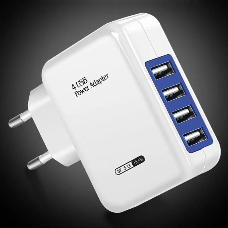 4-Порты и разъёмы Quick Charge 3,0 USB настенное зарядное устройство быстрой зарядки адаптер для iPhone samsung Huawei Xiaomi HTC устройства штепсельная вилка