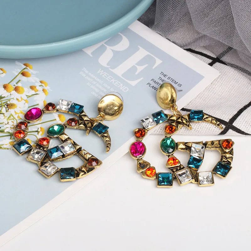 

Juran Creative Lettered Earrings Western Style Exaggerated Stylish Accessories Earrings Accessories 52215