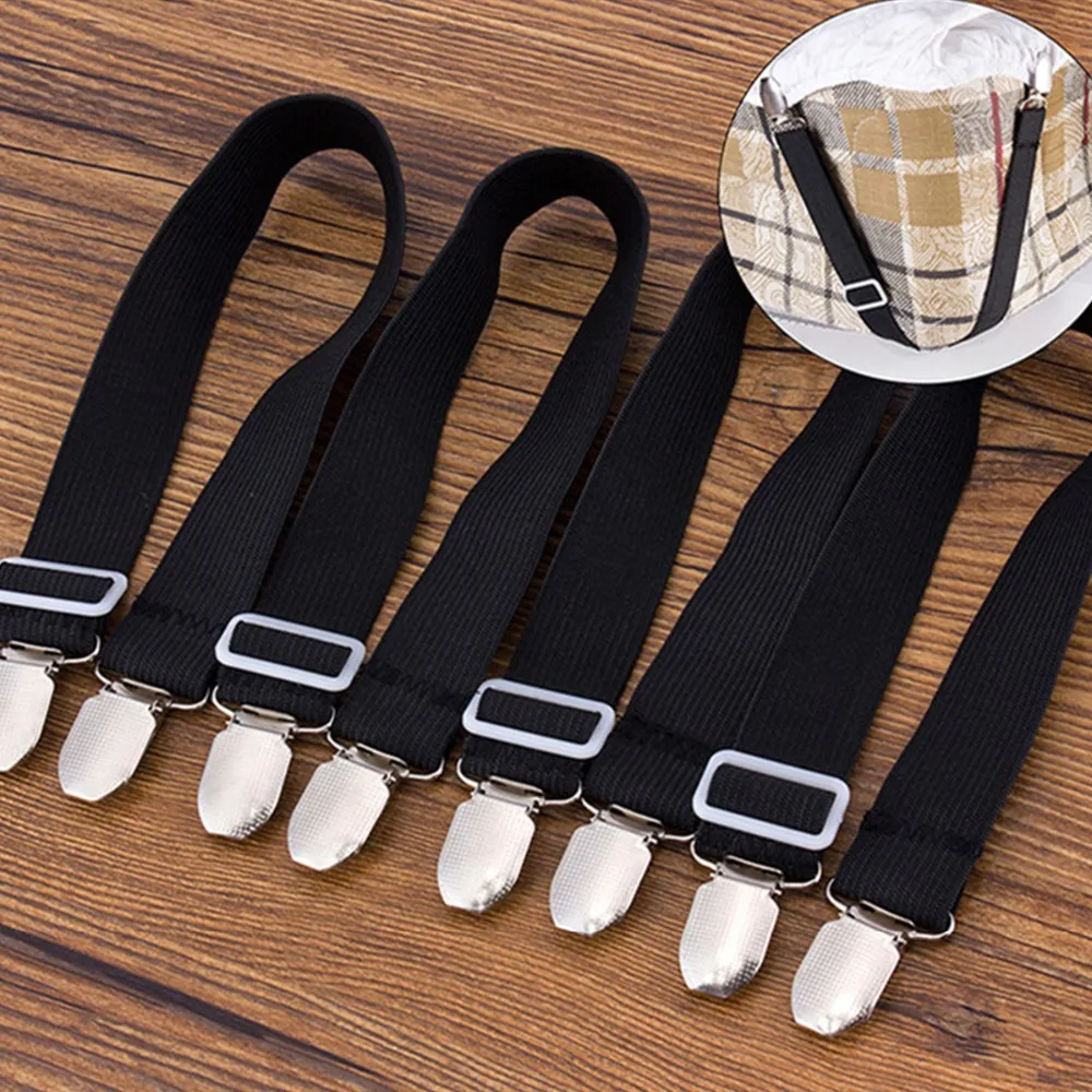 4pcs/lot 4 Corner Elastic Mattress Clip Bed Sheet Grippers Holder Cover Blankets Fasteners Fixing Non Slip Straps Belt | Дом и сад