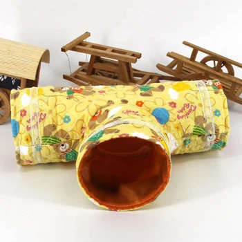 

Cat Tunnel Toy 3 Way Collapsible Small Animal Play Tunnel Toy Hamster Chinchillas Mice Rats