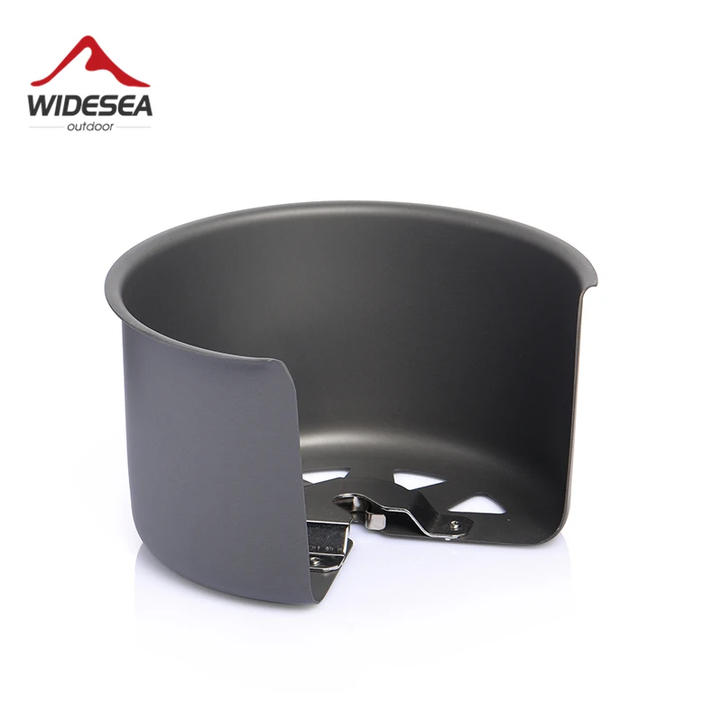 Widesea-estufa de Gas para acampar, pantalla de quemador para exteriores, protector contra el viento, portátil, a prueba de viento, juego de cocina de supervivencia