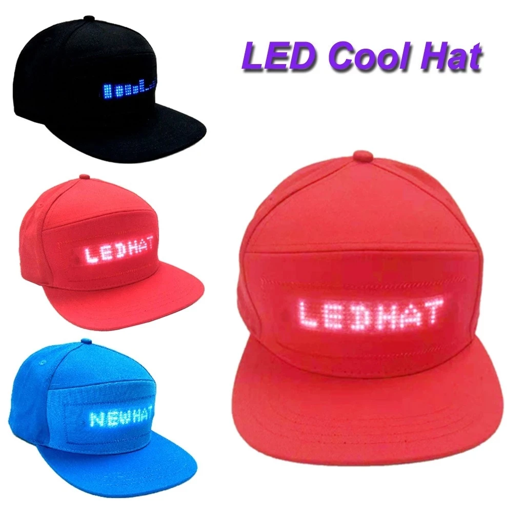 Bluetooth Cotto Hats Luminous Led Display Multilanguage Wireless