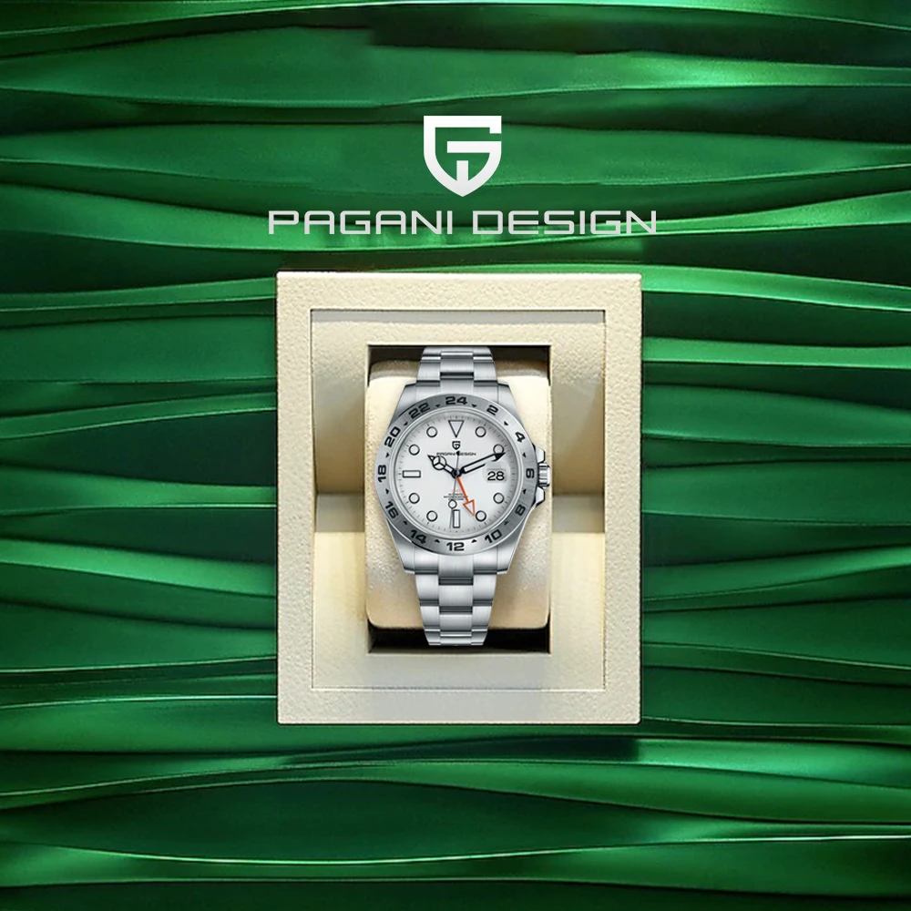 PAGANI DESIGN Top Brand 2021 New Men Mechanical Wristwatch GMT Automatic Watches Stainless Steel Waterproof Watches reloj hombre