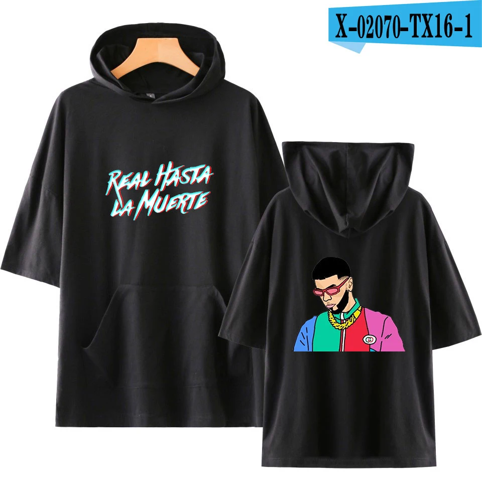 Anuel AA хип-хоп настоящий хаста Ла Муэрте толстовки футболка с коротким рукавом Осень/лето Повседневная мода хип-колледж Стиль Осень/лето - Цвет: TX16