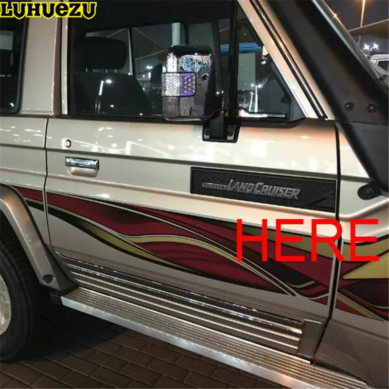 3D автомобильные знаки крышка боковое крыло отделка для Land Cruiser Pick Up LC70 LC76 LC78