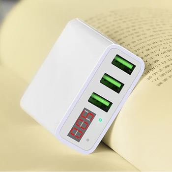 

10 pcs Universal USB Charger 3 Port 3.4 A Quick Fast Charge Travel Adapter Charger Portable Plug For iph for Android Tablet