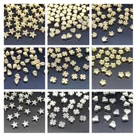 100Pcs/lot about 6mm Star Love Heart Gold Silver Color Loose Spacer CCB Acrylic Beads DIY Jewelry Making Findings Charm Beads 1