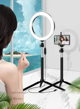 

LED Studio Ring Light Photo Video Dimmable Lamp Light Tripod Selfie Camera Phone Beauty Lamp LED Fill Light Dropshipping