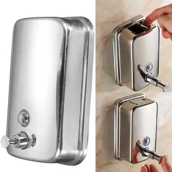 

1 pc Bath Foam Box 500ml Stainless Steel Liquid Soap Dispenser Shampoo Lotion Pump (Silver)