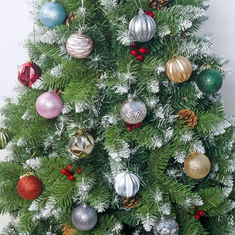 12 шт. 6 см Рождественский шар Рождественская елка украшение висячие орнамент Navidad кулон Рождественское украшение для дома